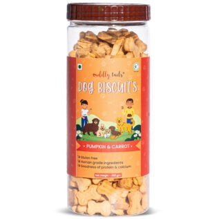 CuddlyTails Dog Biscuits- Pumpkin & Carrot, Gluten-Free - 400g
