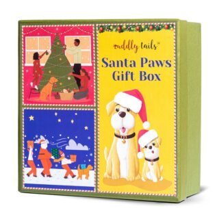Cuddly Tails Dog Christmas Gift Box – 6-in-1 Premium Treats & Toys Combo